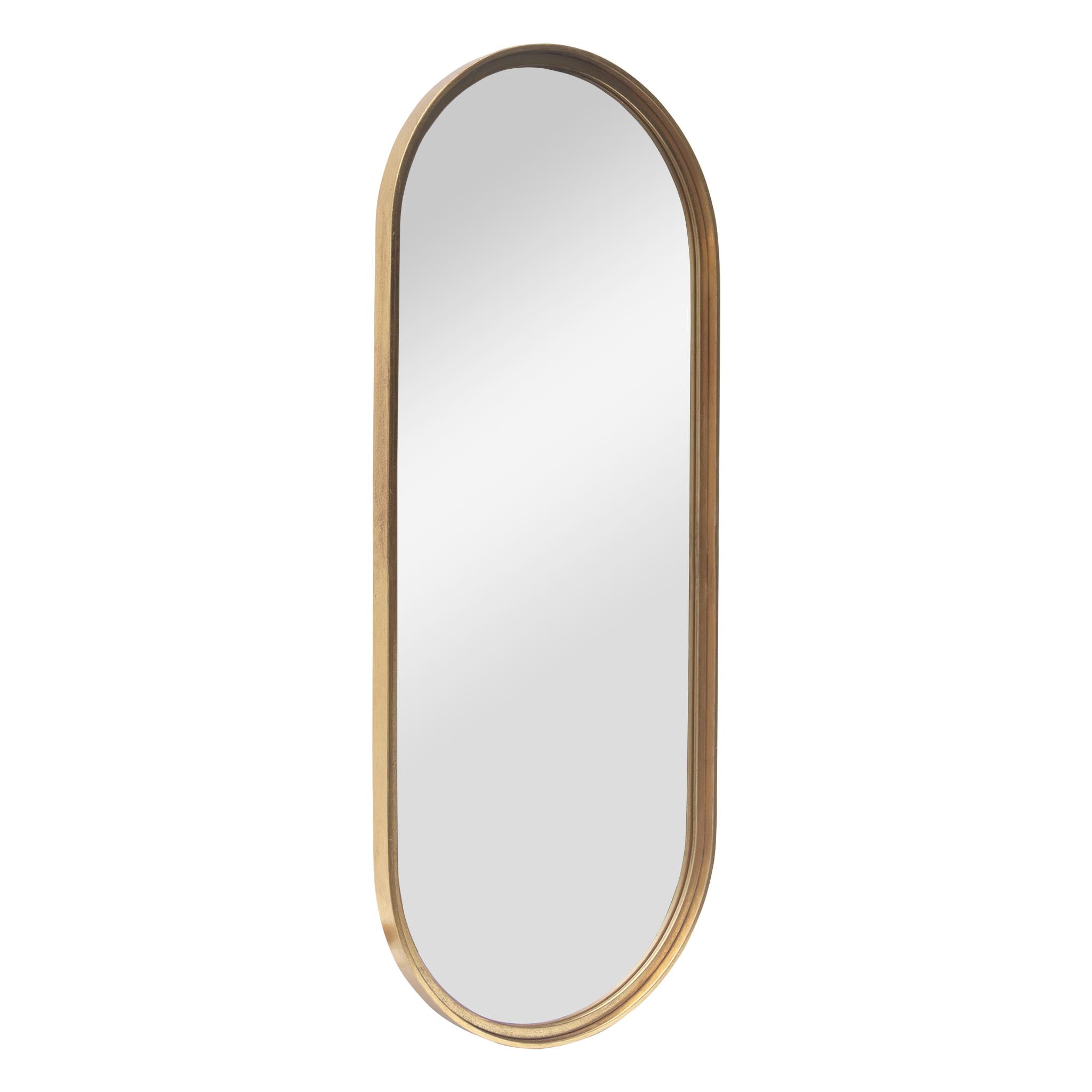  Paris Loft Modern Gold Oblong Full Length Wall Mirror - Gold - Bonton