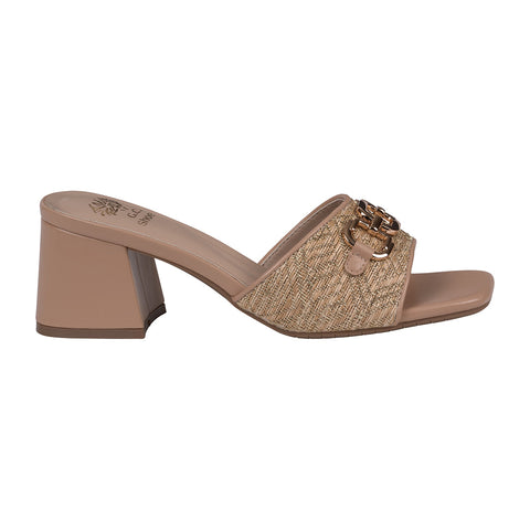 Women's Wanda Nude Hardware Heeled Sandals