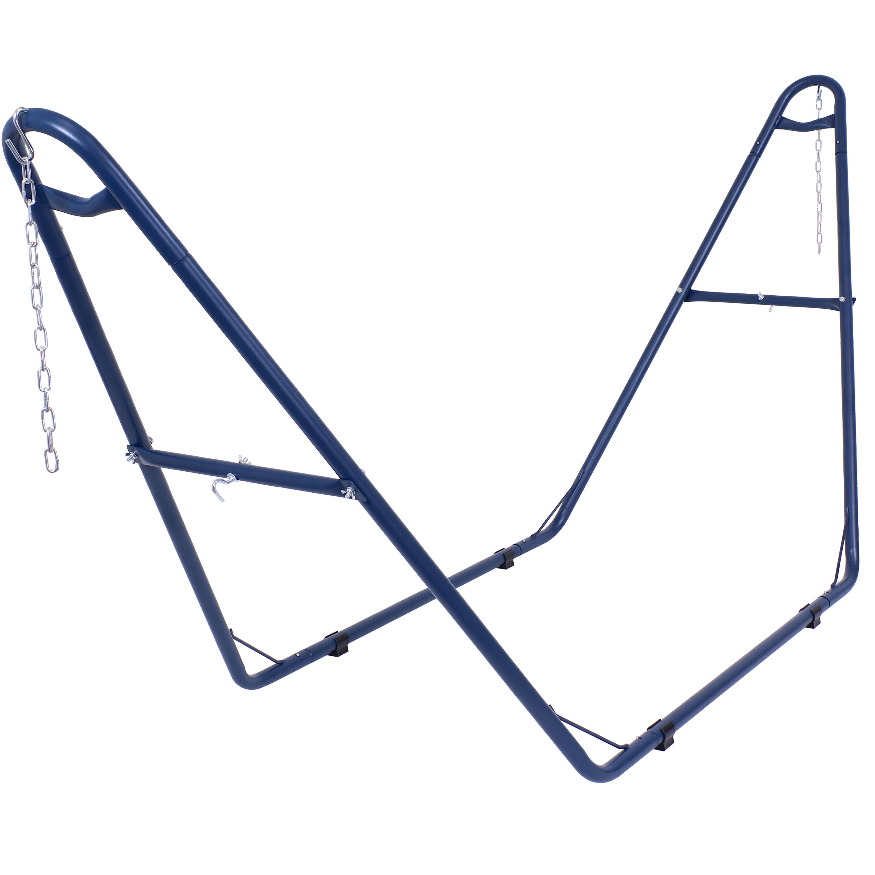  Sunnydaze Decor Heavy-Duty Universal Hammock Stand for 9 to 14 Feet Hammocks - 550 lb Weight Capacity - Blue - Bonton