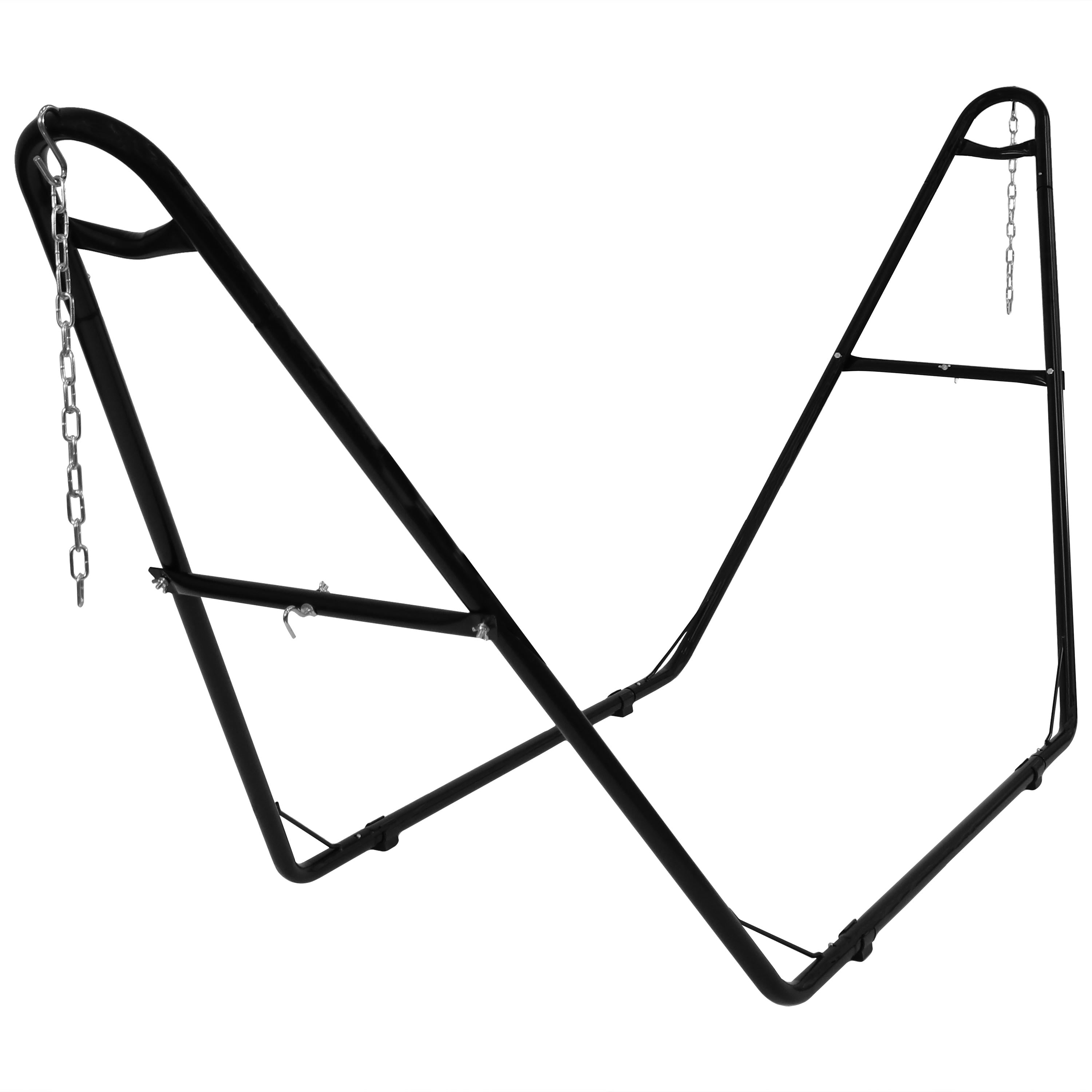  Sunnydaze Decor Heavy-Duty Universal Hammock Stand for 9 to 14 Feet Hammocks - 550 lb Weight Capacity - Black - Bonton