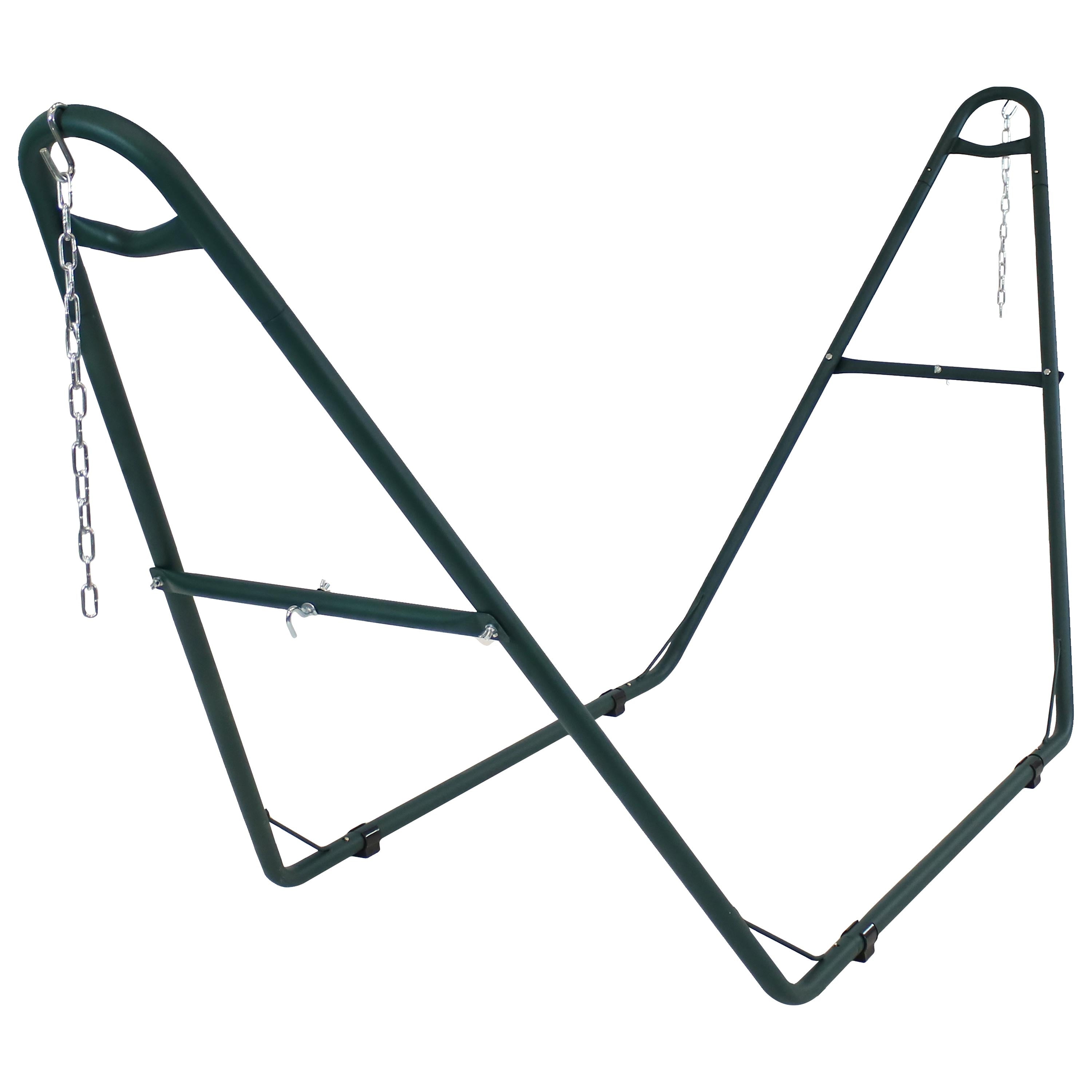  Sunnydaze Decor Heavy-Duty Universal Hammock Stand for 9 to 14 Feet Hammocks - 550 lb Weight Capacity - Green - Bonton