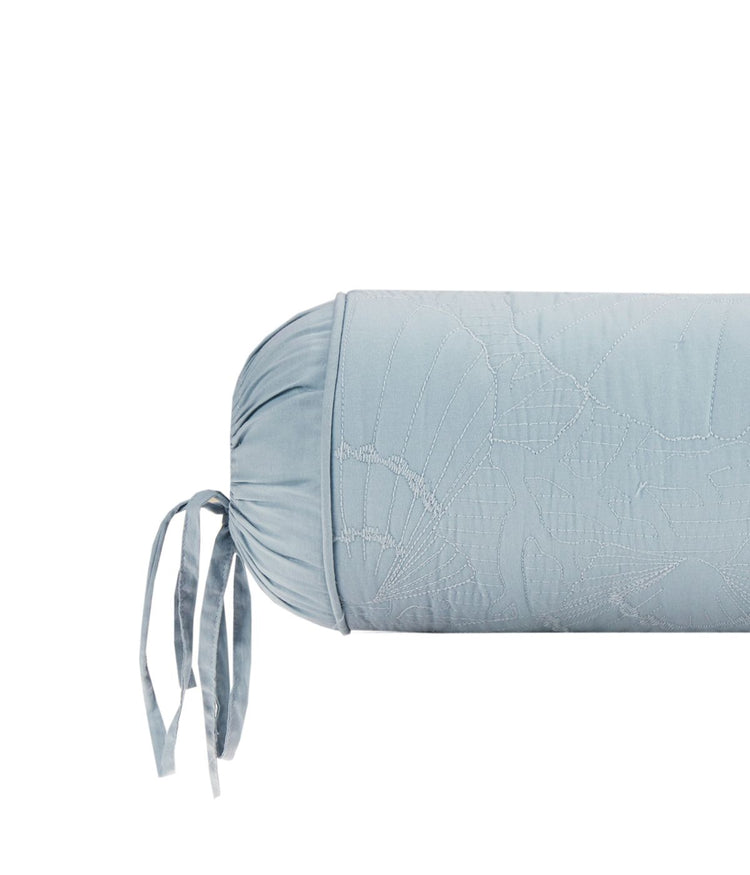 Crystal Beach Quilted Bolster Pillow Blue