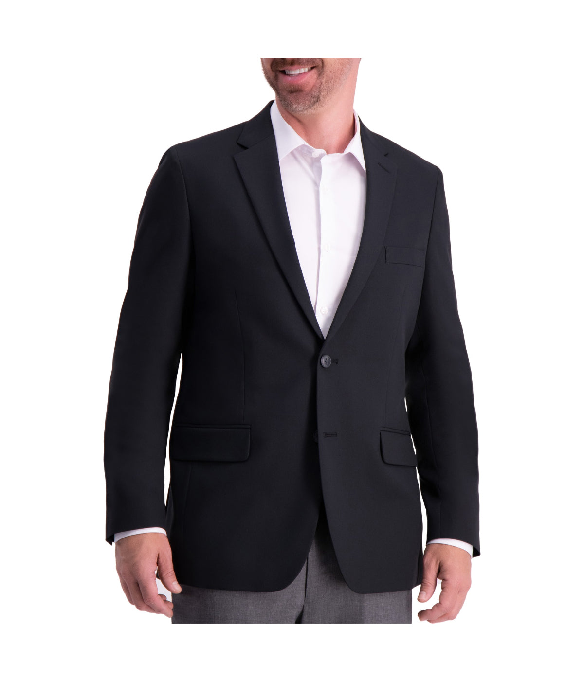  Haggar The Active Series Classic Fit Gabardine Sportcoat Black - Black - Bonton