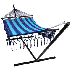 Deluxe American-Style 2-Person Hammock and Stand - 400 lb Weight Capacity