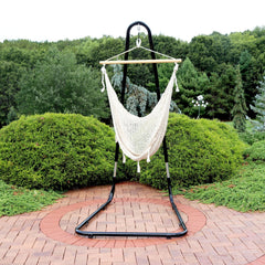 Large Cotton/Nylon Mayan Hammock Chair with Adjustable Stand 2