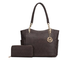 Allison Signature Tote Bag and Wallet Set