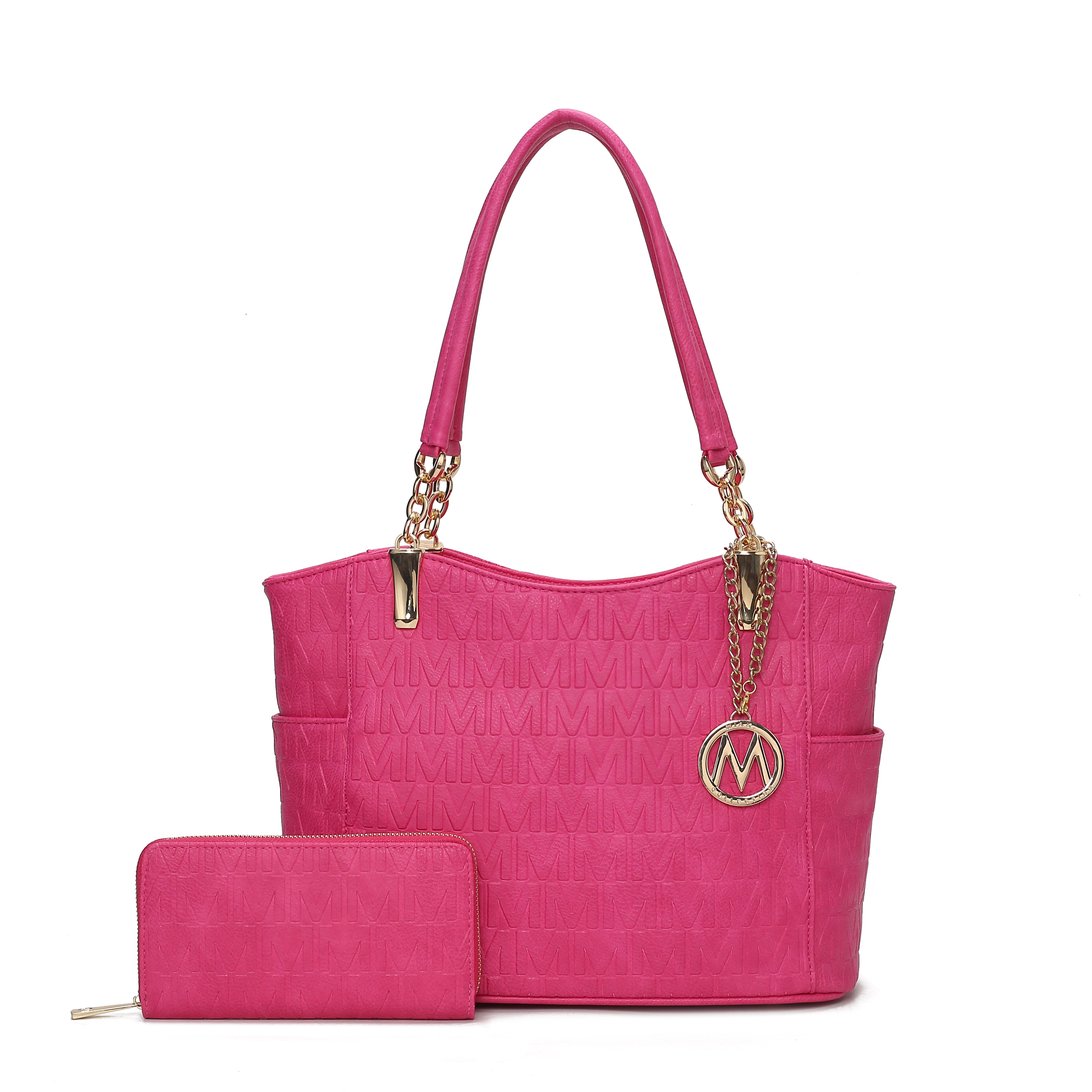  MKF Collection Allison Signature Tote Bag and Wallet Set - Beige - Bonton