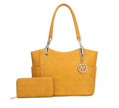 Allison Signature Tote Bag and Wallet Set