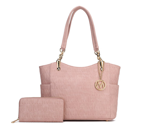 Allison Signature Tote Bag and Wallet Set