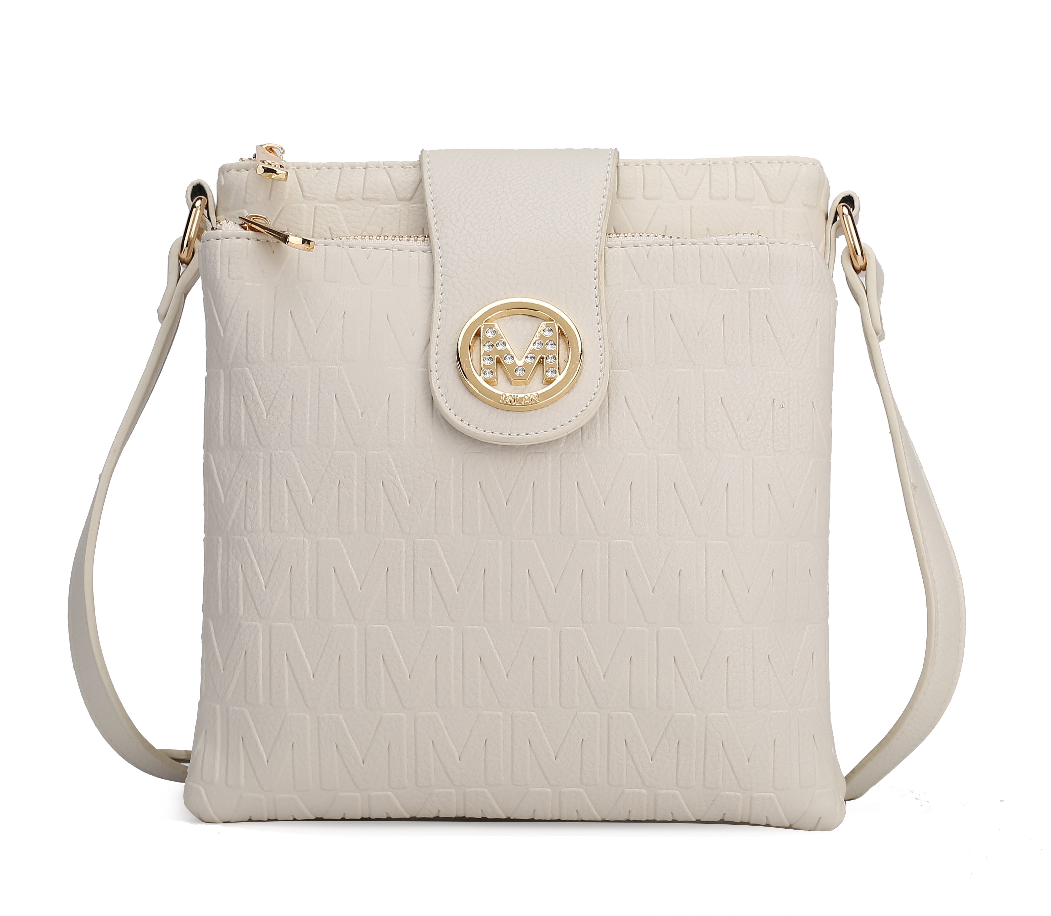  MKF Collection Sarah Signature Crossbody Bag - Beige - Bonton