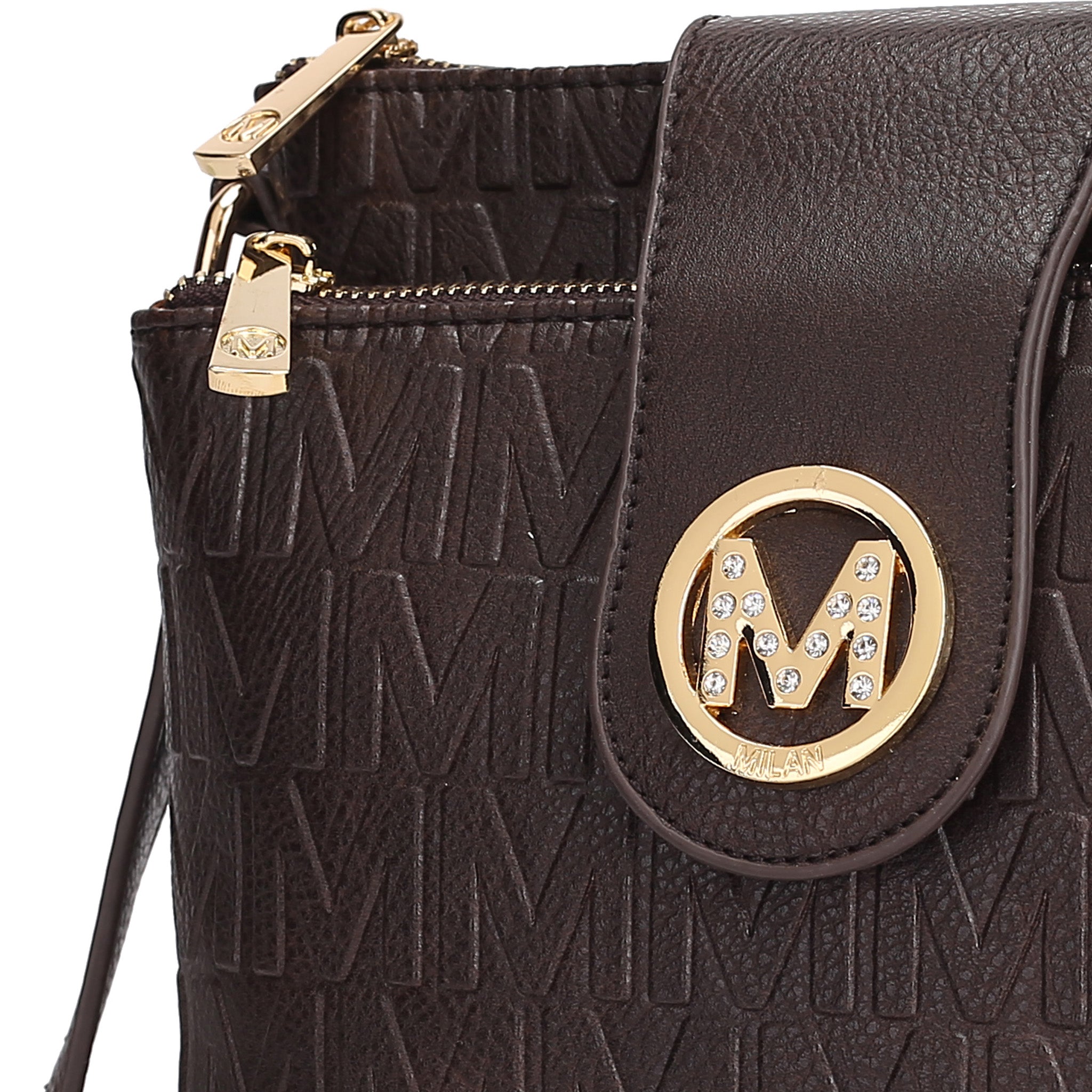  MKF Collection Sarah Signature Crossbody Bag - Beige - Bonton