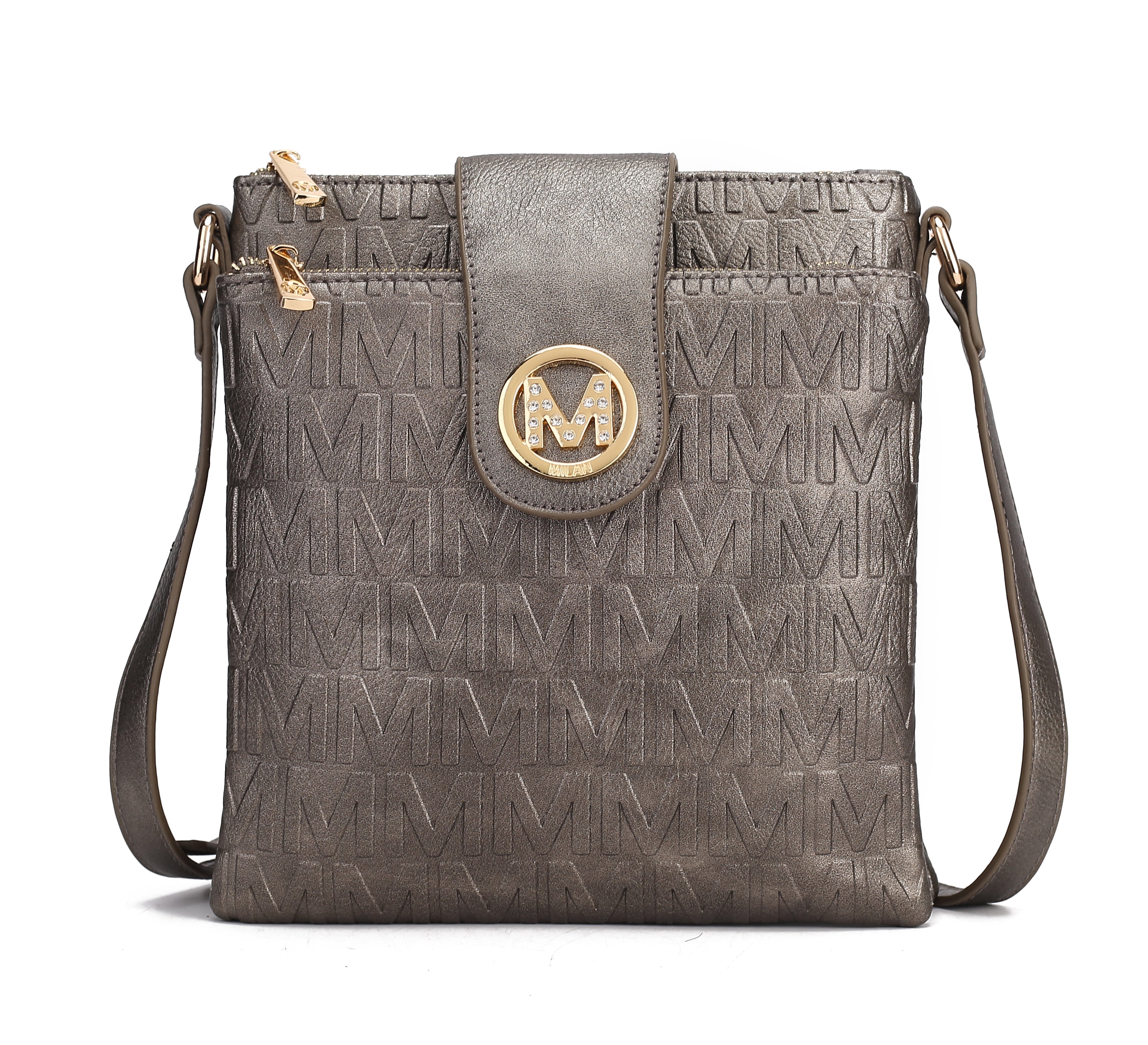  MKF Collection Sarah Signature Crossbody Bag - Beige - Bonton
