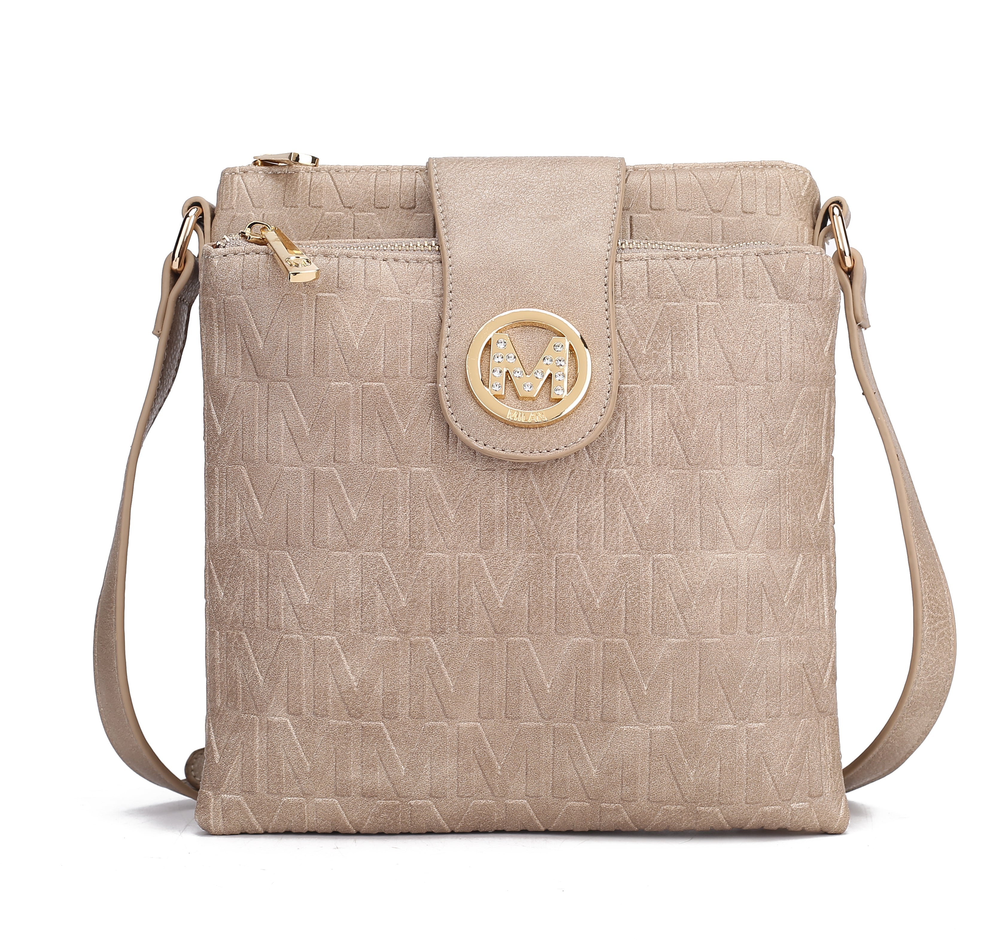  MKF Collection Sarah Signature Crossbody Bag - Beige - Bonton