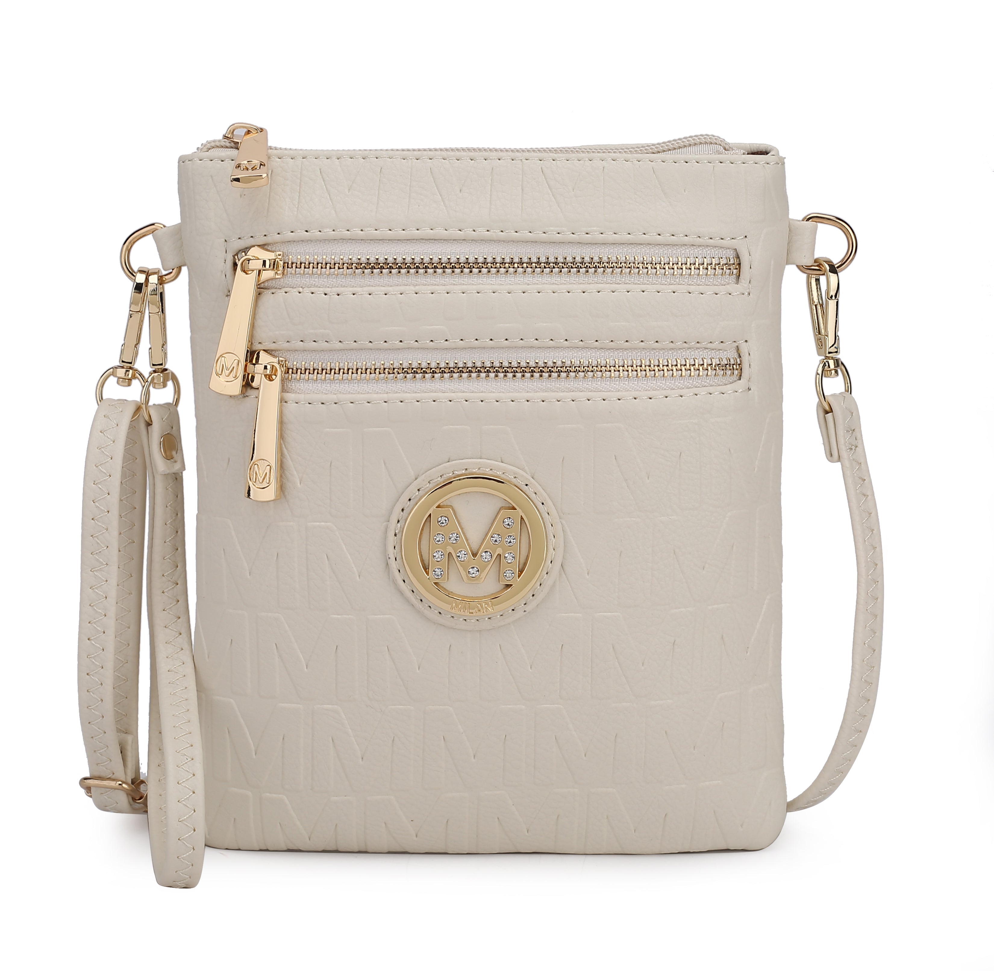  MKF Collection Scarlett Signature Crossbody Bag - Beige - Bonton