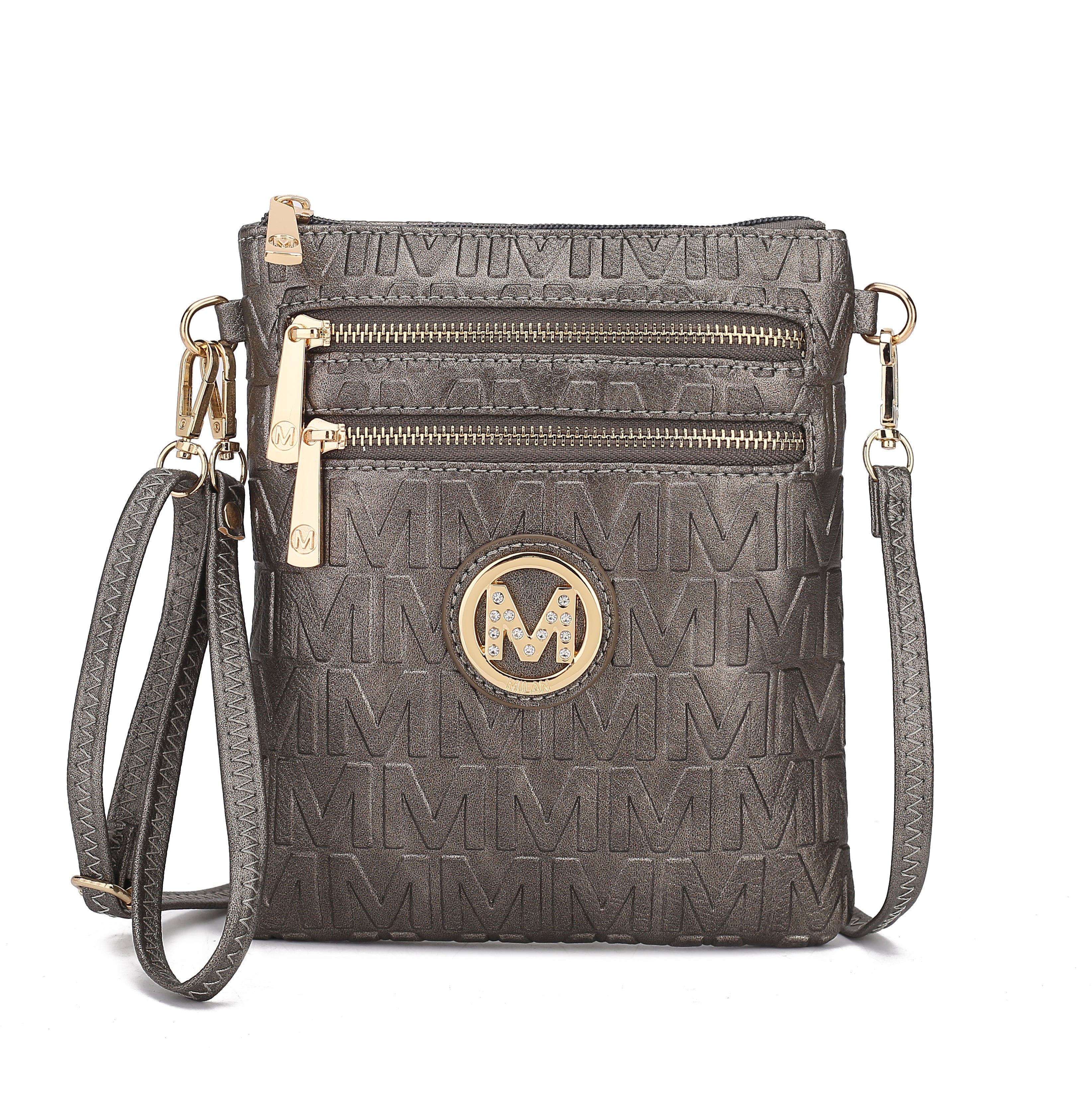  MKF Collection Scarlett Signature Crossbody Bag - Beige - Bonton