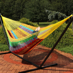 Heavy-Duty Handwoven XXL Mayan Family Hammock with Thick Cord - 625 lb Weight Capacity