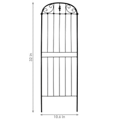 Metal Wire Traditional Garden Trellis for Climbing Plants and Flowers - 32" H - Black - 2-Pack