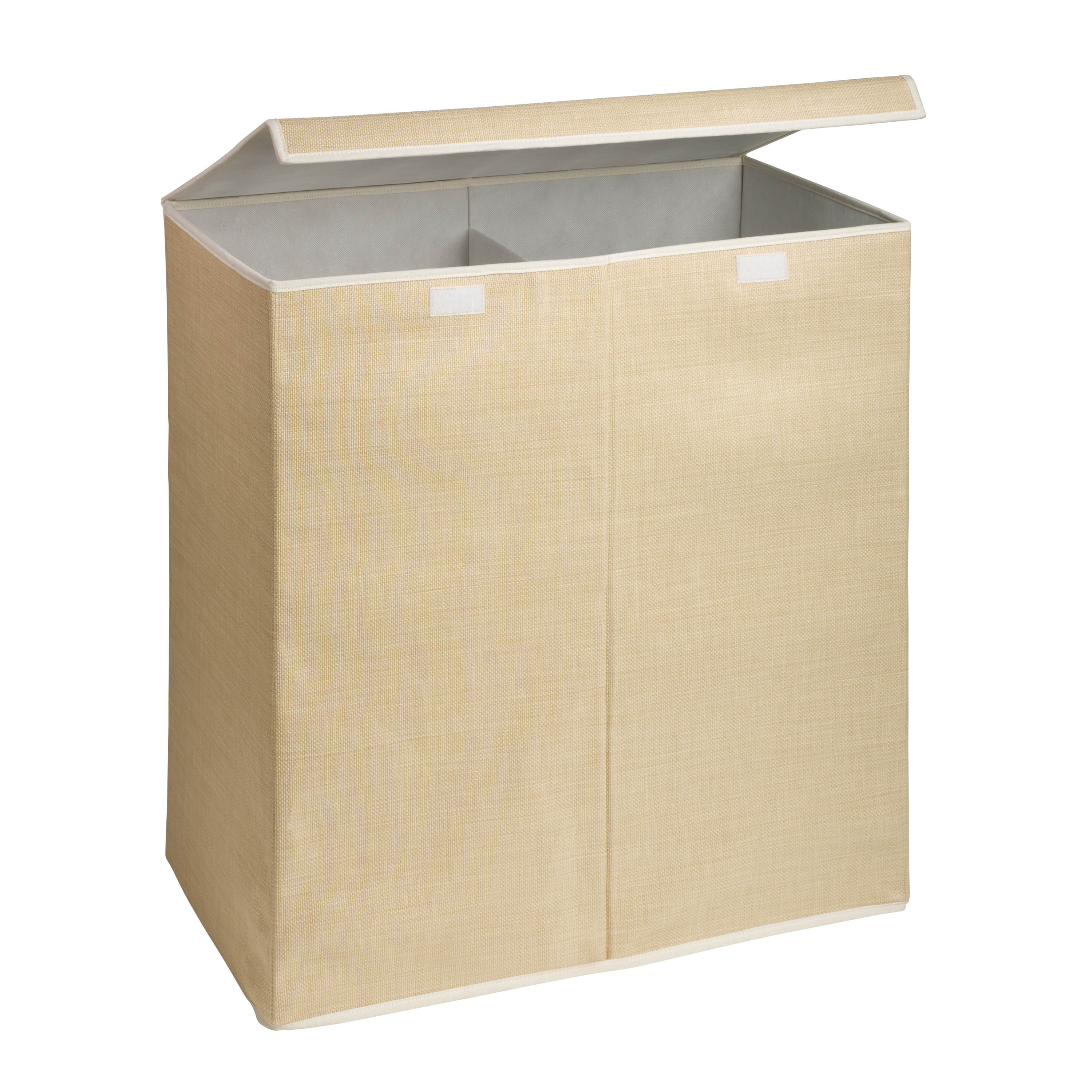  Honey-Can-Do Double Resin Hamper - Beige - Bonton