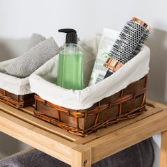 Wicker Hamper and Bath Combo 7 Piece Set