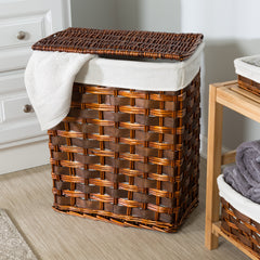 Wicker Hamper and Bath Combo 7 Piece Set