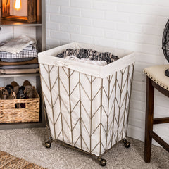 Chevron Wire Hamper