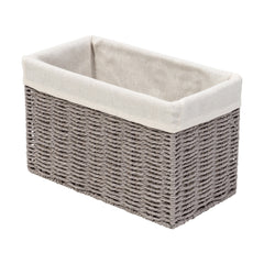 Twisted Paper Rope Woven Bathroom Storage Basket 7 Piece Set