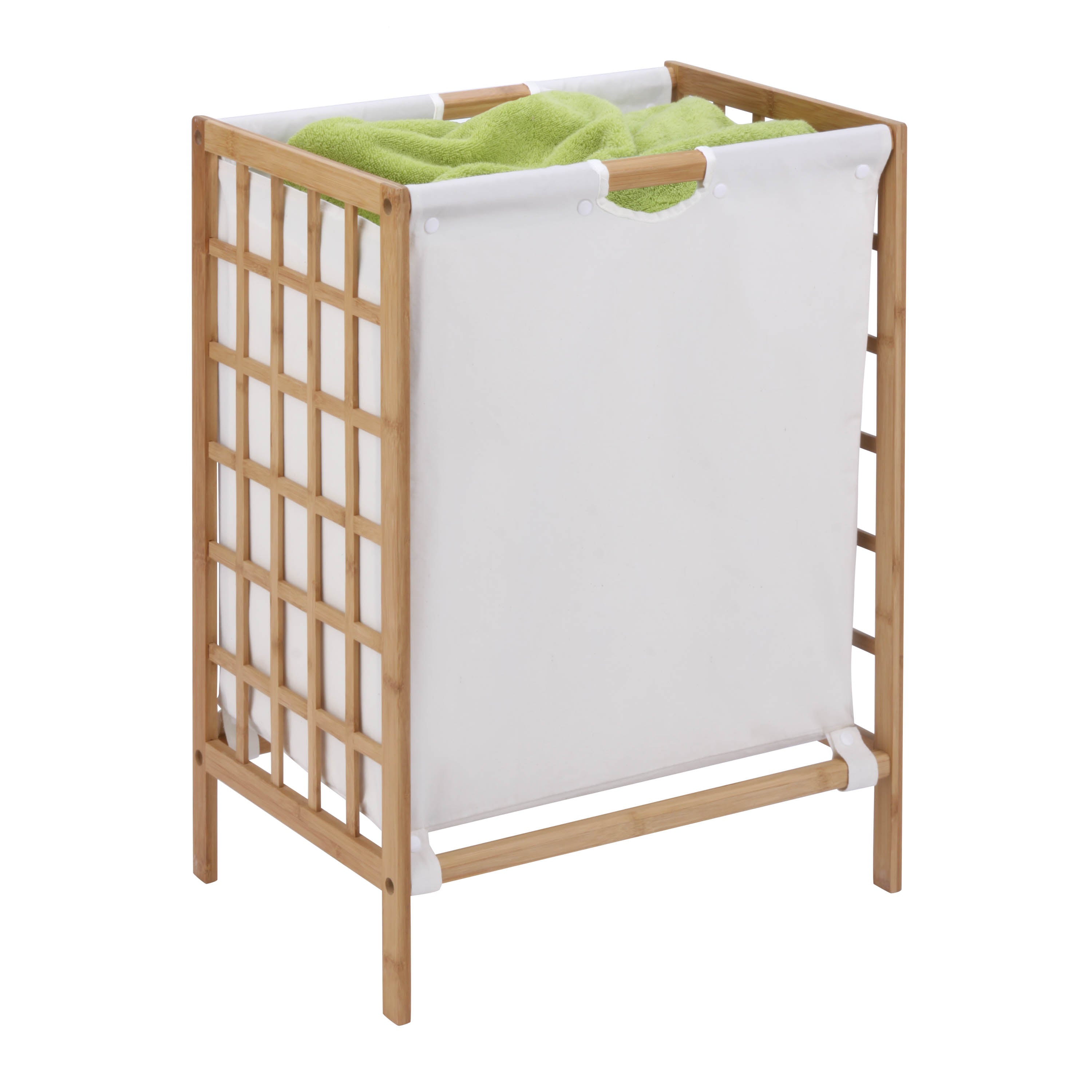  Honey-Can-Do High Bamboo Hamper - Natural - Bonton