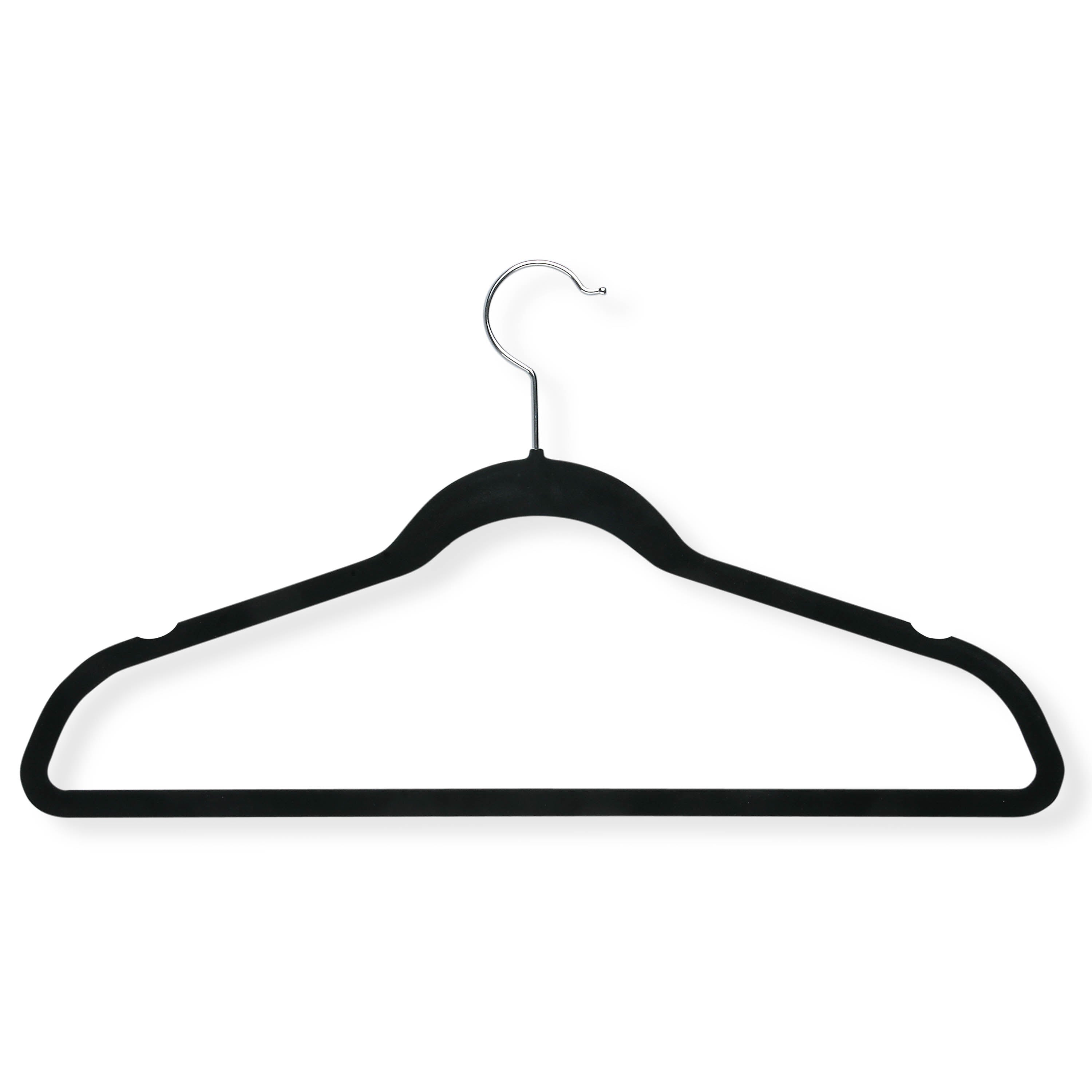  Honey-Can-Do Slim-Profile Non-Slip Velvet Hangers, 50-Pack - Black - Bonton