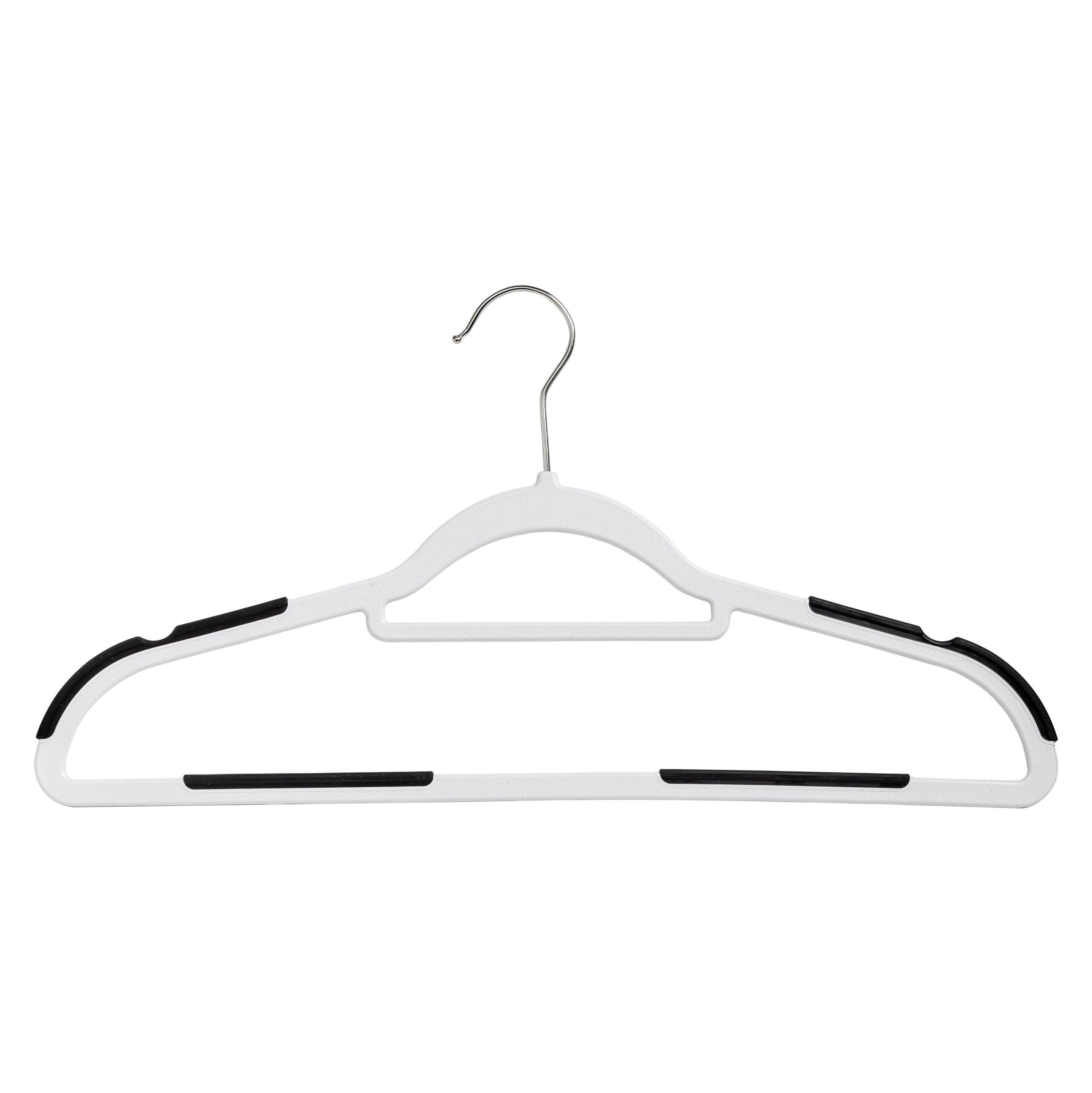  Honey-Can-Do Rubber Grip No-Slip Plastic Hangers, 50-Pack - White - Bonton