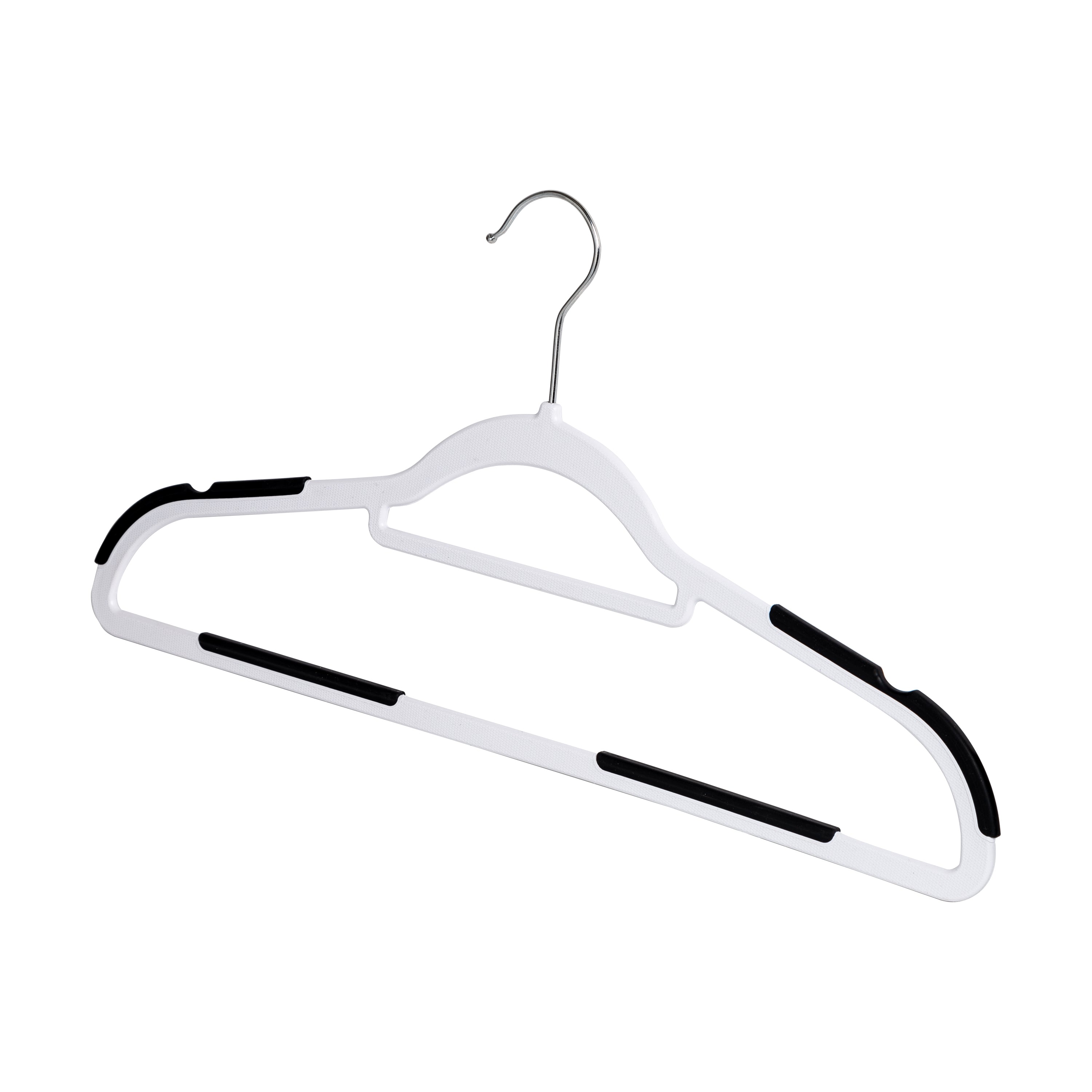  Honey-Can-Do Rubber Grip No-Slip Plastic Hangers, 50-Pack - White - Bonton