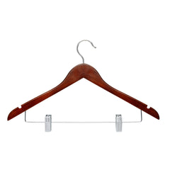 Cherry Wood Suit Hangers, 12 Pack