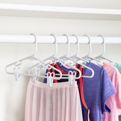 Kids Clothes Hangers with Clips, 18-Pack