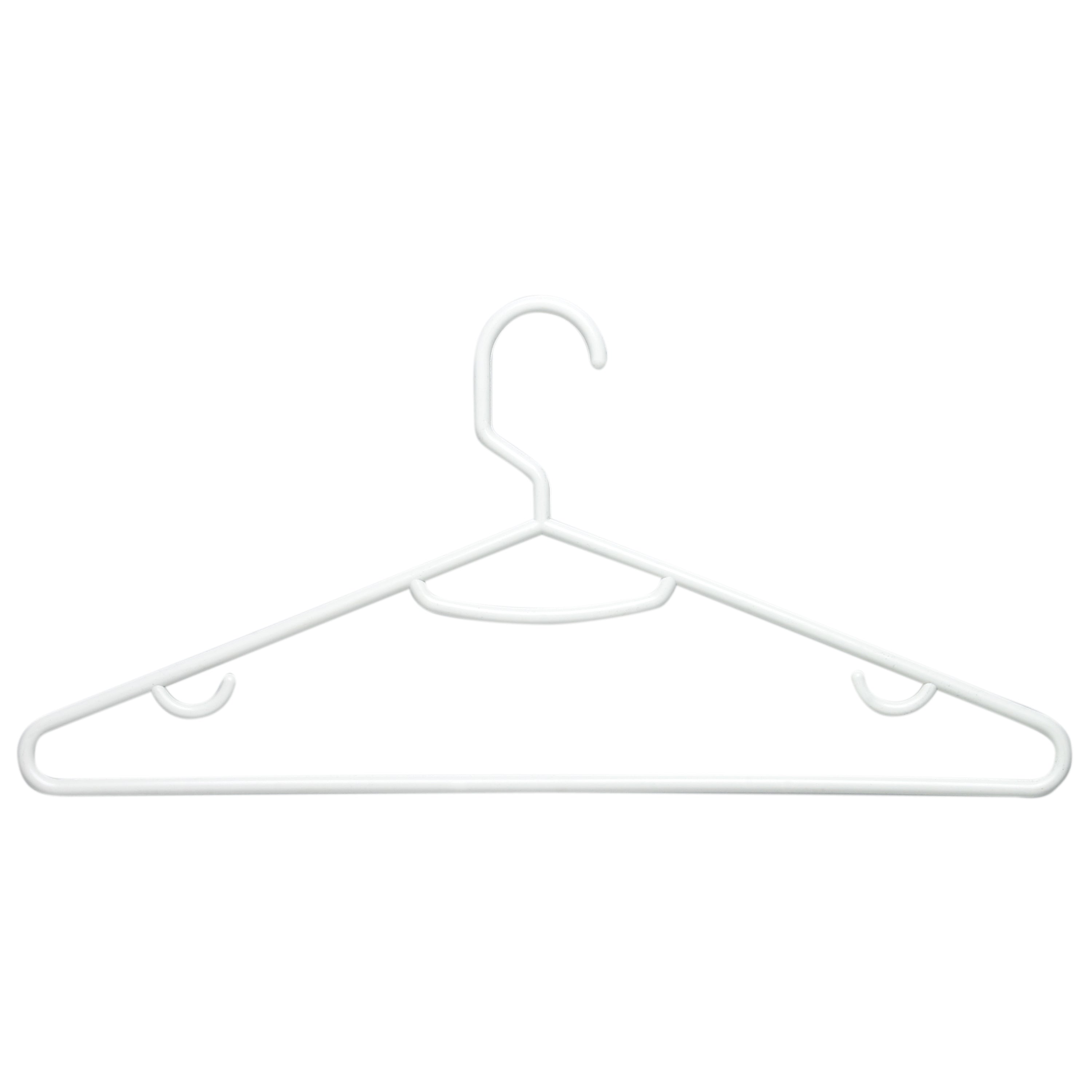  Honey-Can-Do Plastic Hangers, 60-Pack - White - Bonton