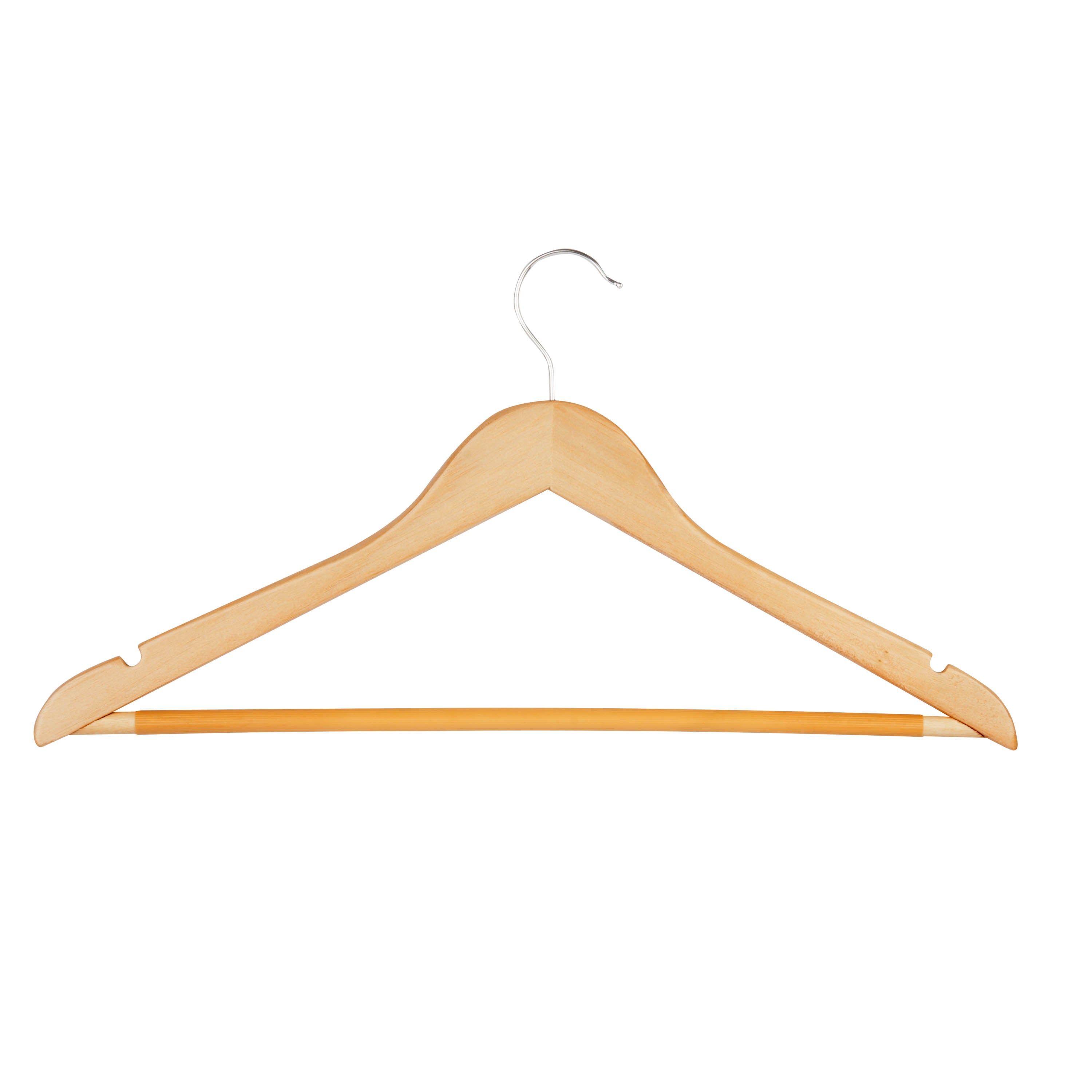  Honey-Can-Do Maple Suit Hanger- 10 Pack - Beige - Bonton