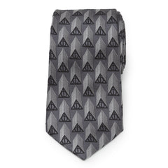 Deathly Hallows Gray Silk Men's Tie