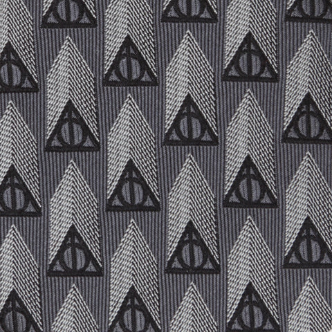 Deathly Hallows Gray Silk Men's Tie