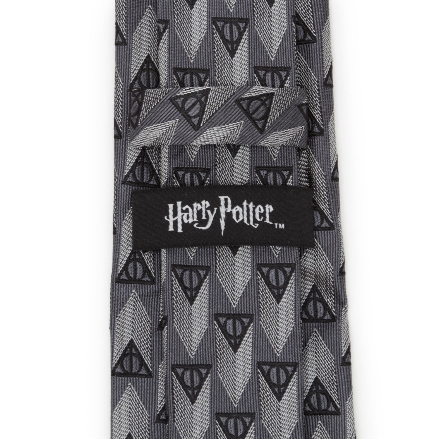  Cufflinks Deathly Hallows Gray Silk Men's Tie - Default Title - Bonton