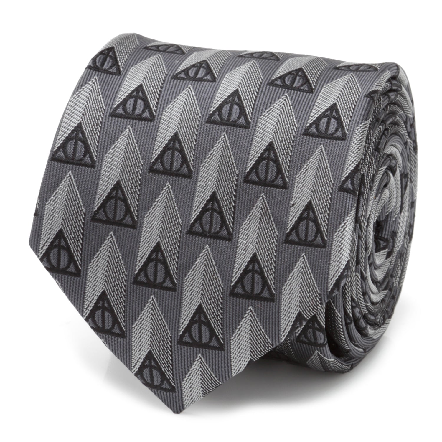  Cufflinks Deathly Hallows Gray Necktie Gift Set - Default Title - Bonton