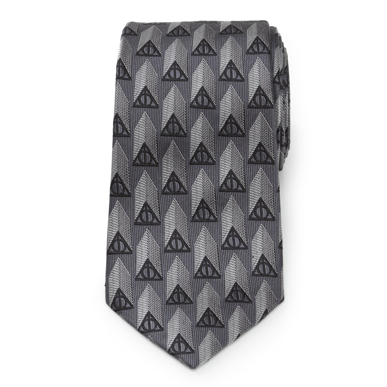  Cufflinks Deathly Hallows Gray Necktie Gift Set - Default Title - Bonton