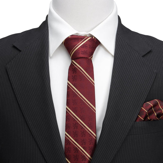 Gryffindor Maroon Stripe Silk Men's Tie