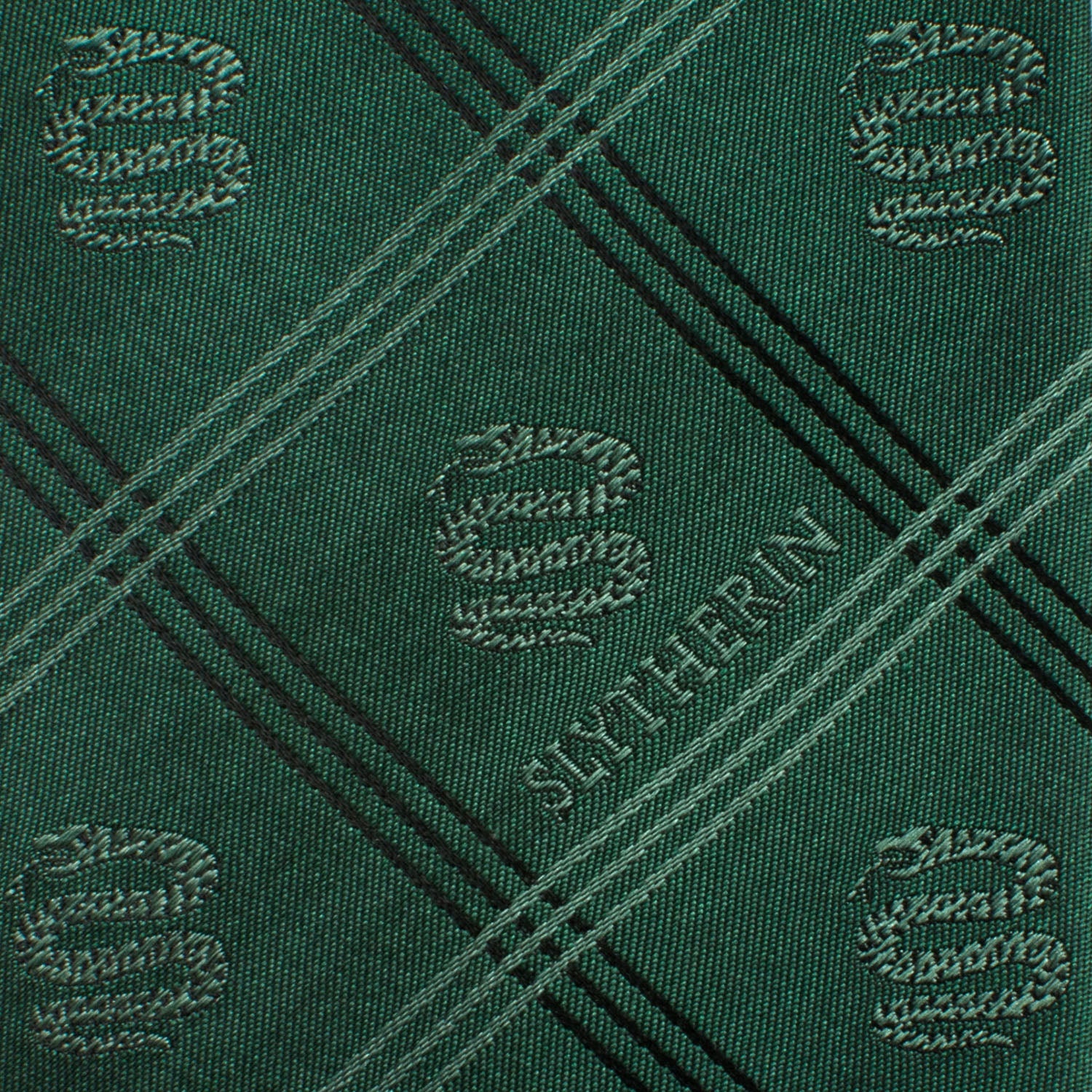  Cufflinks Slytherin Plaid Tie - Default Title - Bonton