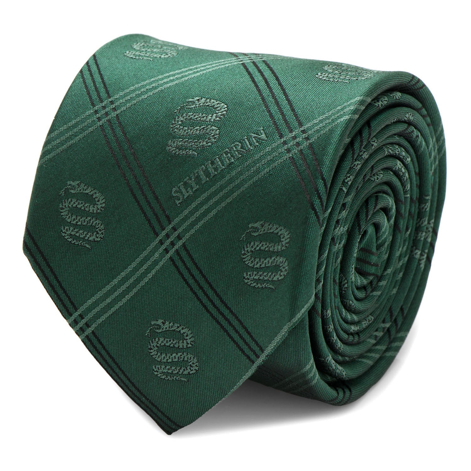  Cufflinks Slytherin Plaid Tie - Default Title - Bonton