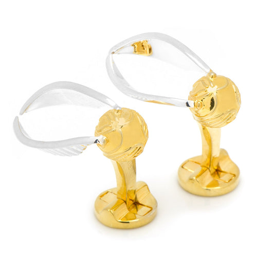 3D Golden Snitch Cufflinks