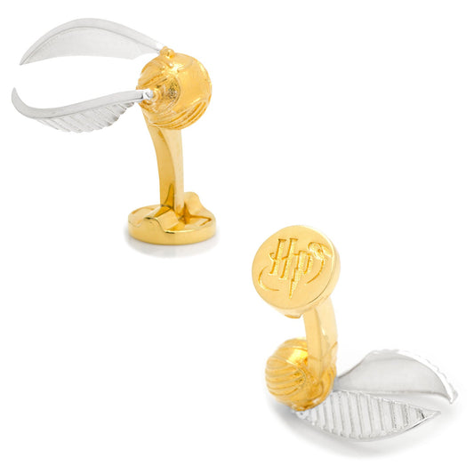 3D Golden Snitch Cufflinks