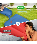 Folding Self Inflating Camping Sleeping Mattress With Carrying Bag Blue