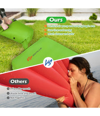 Folding Self Inflating Camping Sleeping Mattress With Carrying Bag Green