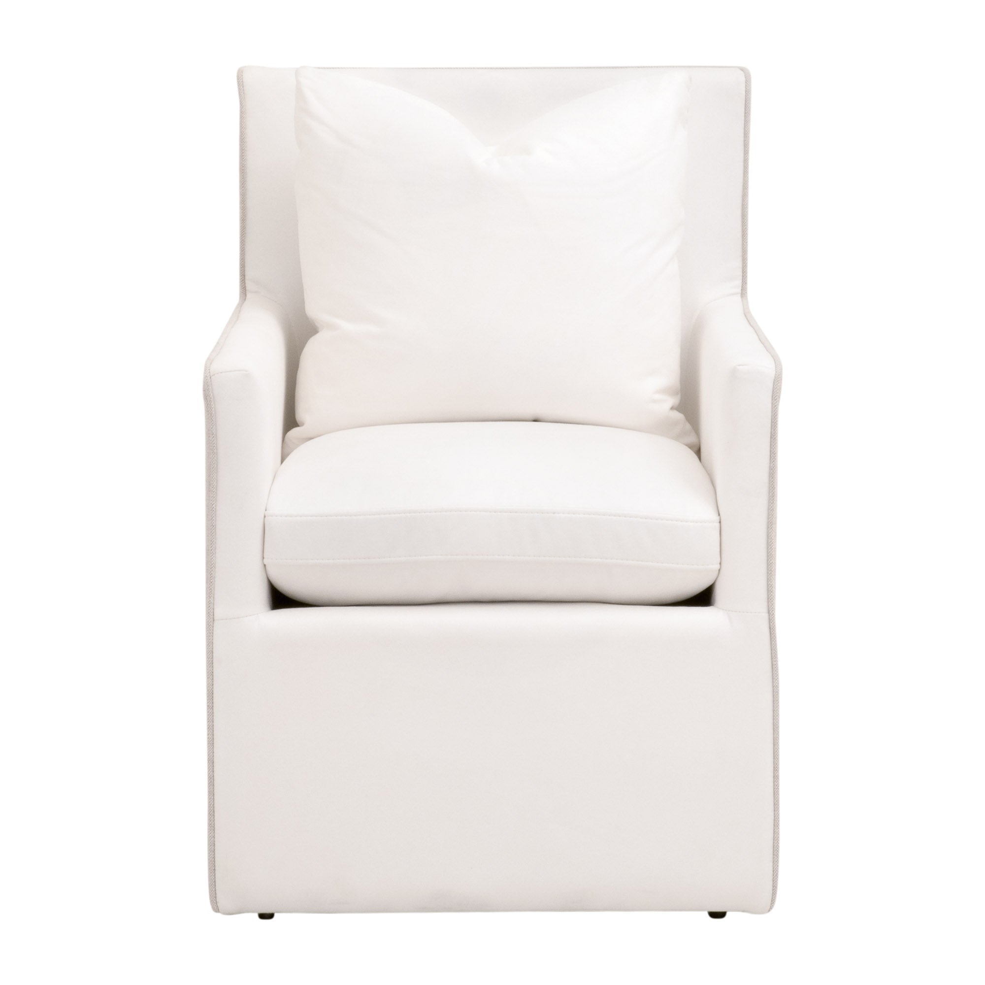  Essentials For Living Harmony Arm Chair with Casters - Ivory - Bonton