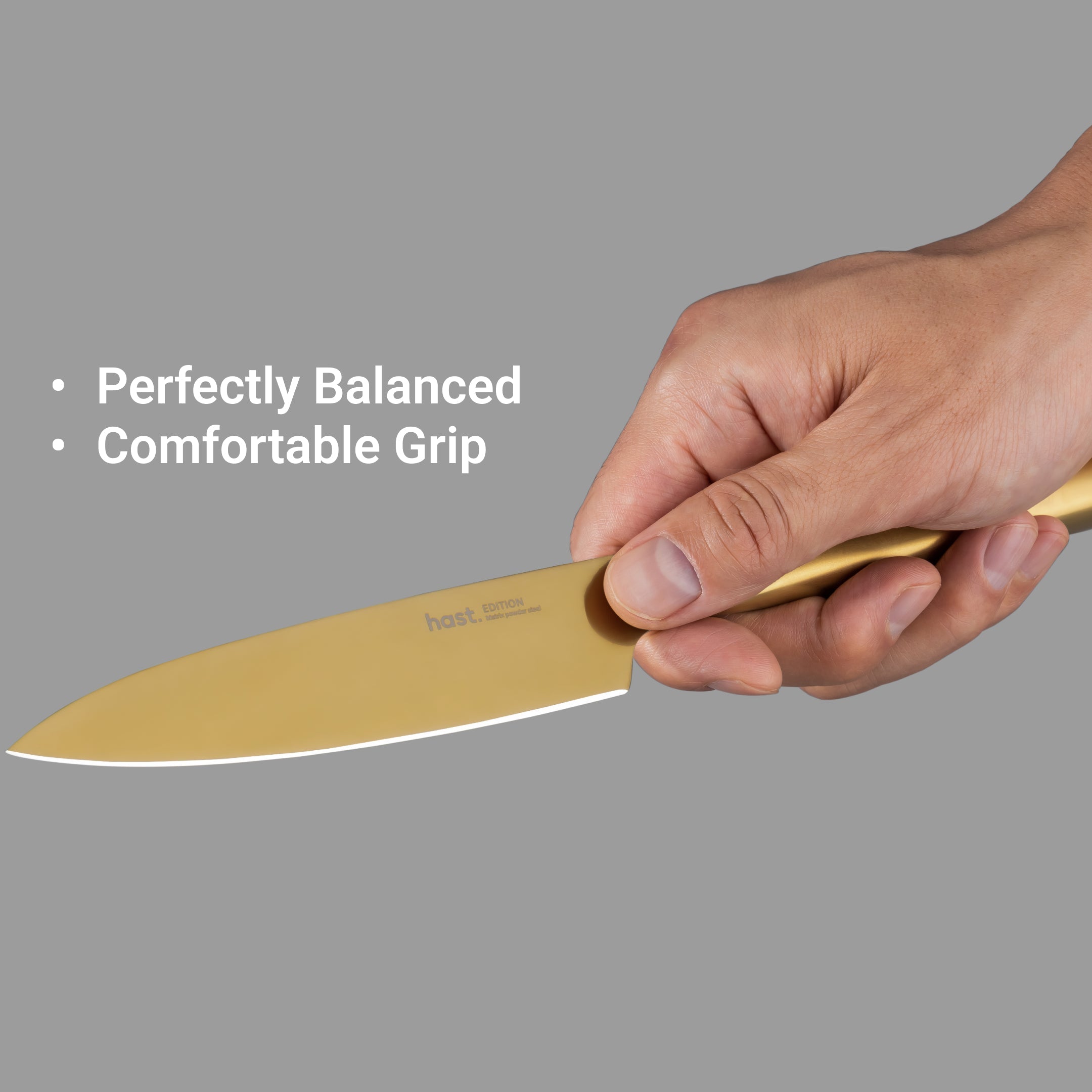  Hast Hast Edition Series Minimalist Design Utility Knife by Hast - Bold Gold (Ti) - Bonton