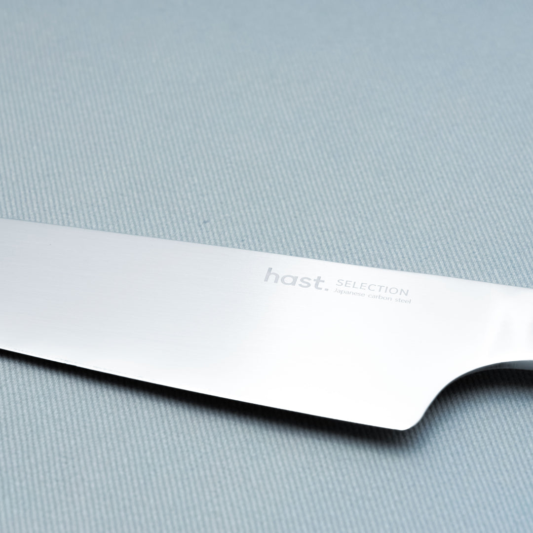  Hast Hast Selection Series 8-inch Chef Knife, Japanese Carbon Steel by Hast - Matte Silver - Bonton