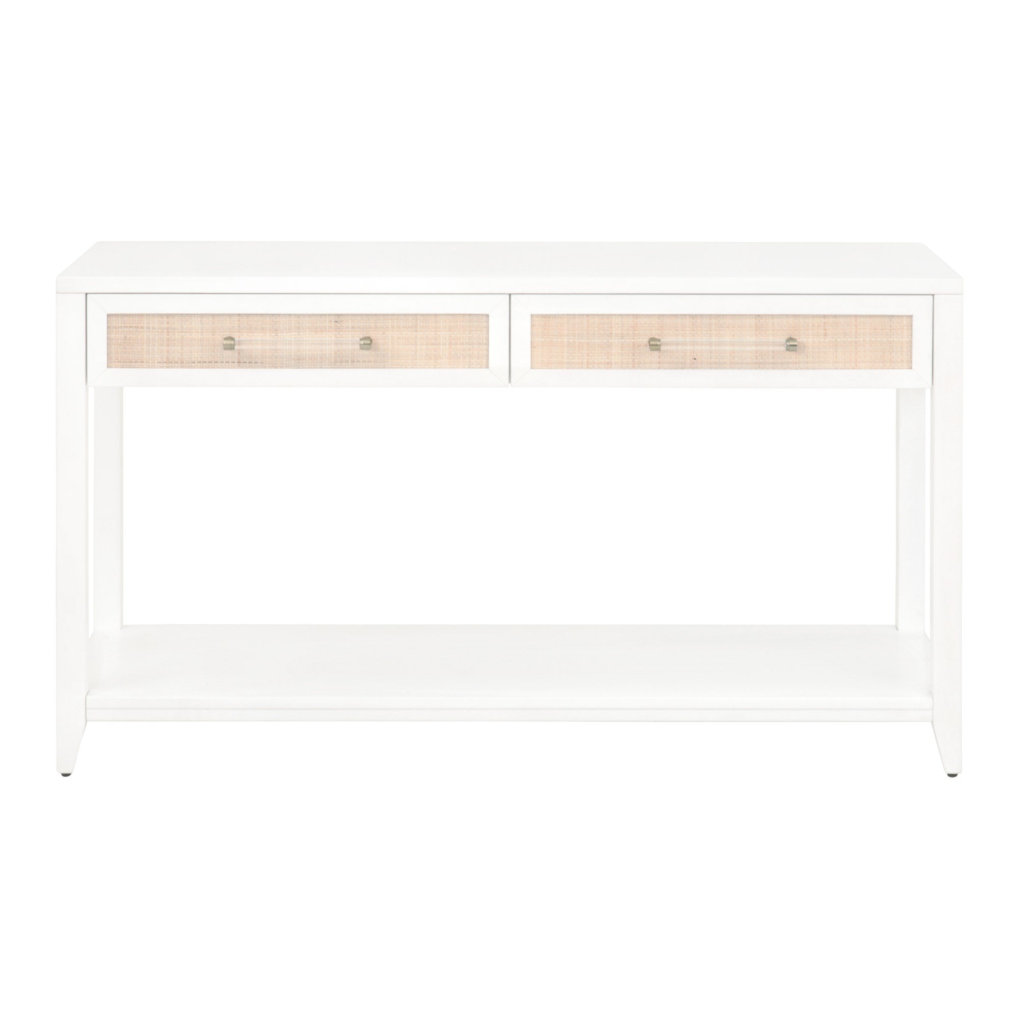  Essentials For Living Holland 2-Drawer Console Table - Matte White - Bonton